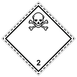 ETIQUETTES MATIERES DANGEREUSES - CLASSE 2-3 - GAZ TOXIQUE